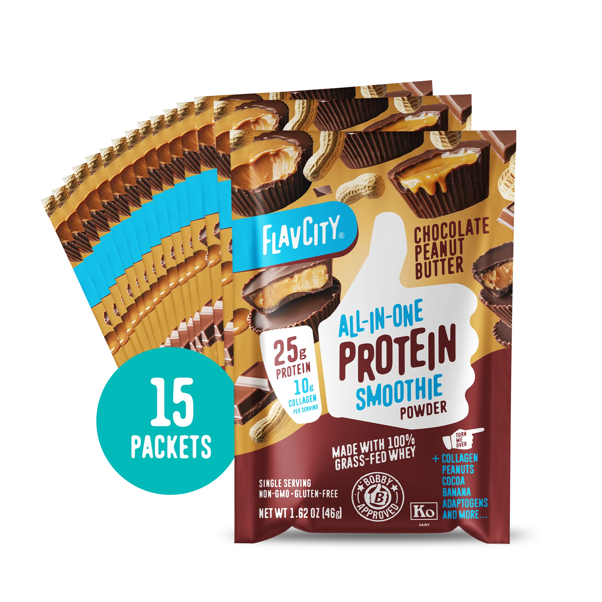 Chocolate Peanut Butter Protein Smoothie Packets