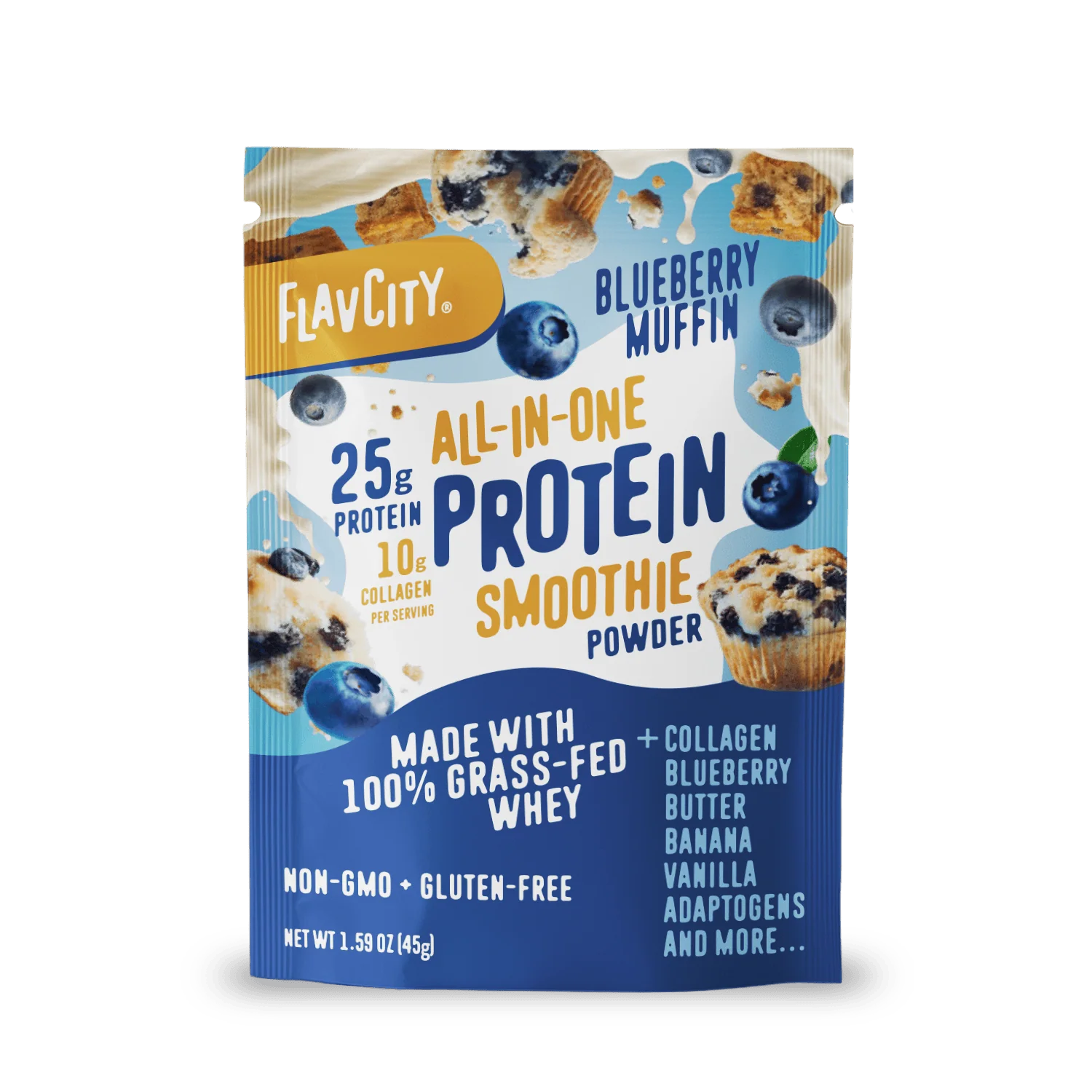 Protein Smoothie Single-Serve Blueberry Muffin